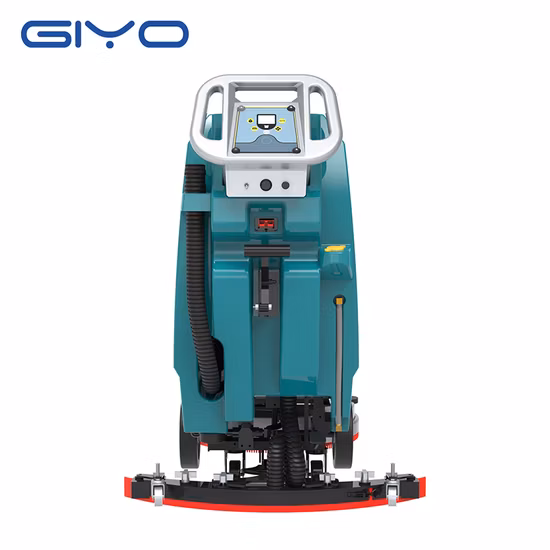 Promenade électrique de disque simple de machine de nettoyage à piles industrielle derrière l'épurateur de plancher