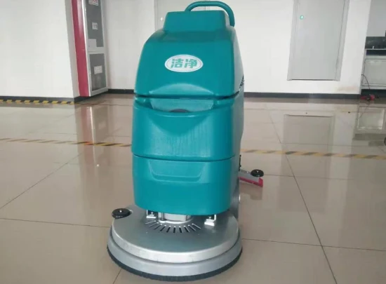 Machine de nettoyage de lavage de sol Portable marche derrière la main poussoir sécheur de sol avec brosse unique