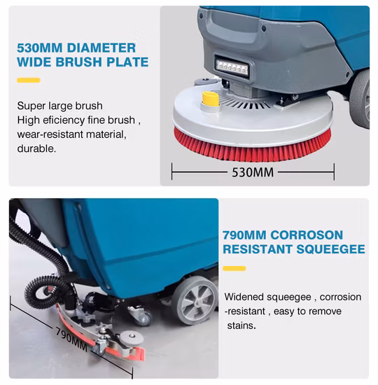 Petite machine de nettoyage de carreaux d'épurateur automatique de lavage de sol électrique pour supermarché d'aéroport