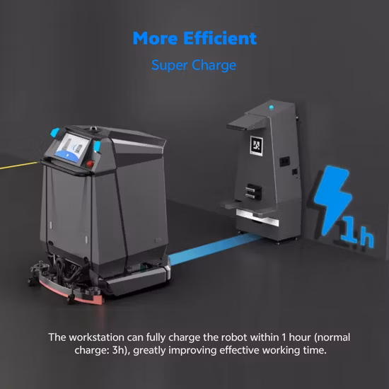 Équipement de robot de nettoyage de sol commercial Intelligence artificielle Robots industriels Robot de balayage intelligent et robot de désinfection